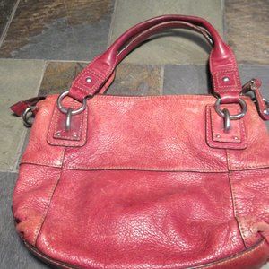 Medium Red Leather Fossil bag.